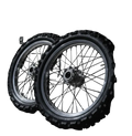 19/16 Chrome Dirt Wheelset