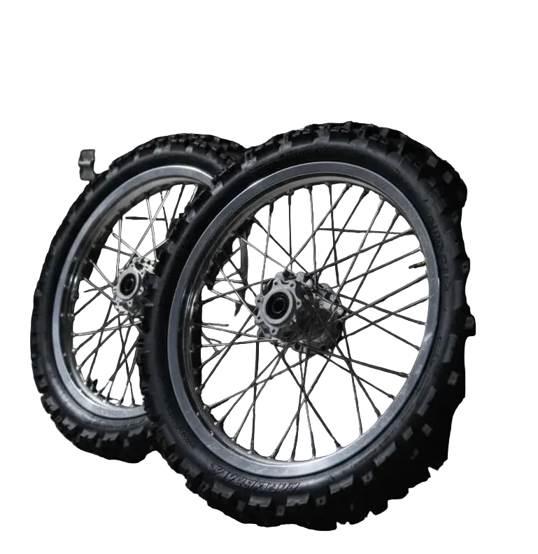 19/16 Chrome Dirt Wheelset
