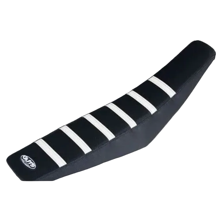 GUTS Ribbed Seat Cover - E RIDE PRO SR LONG SEAT Black/White